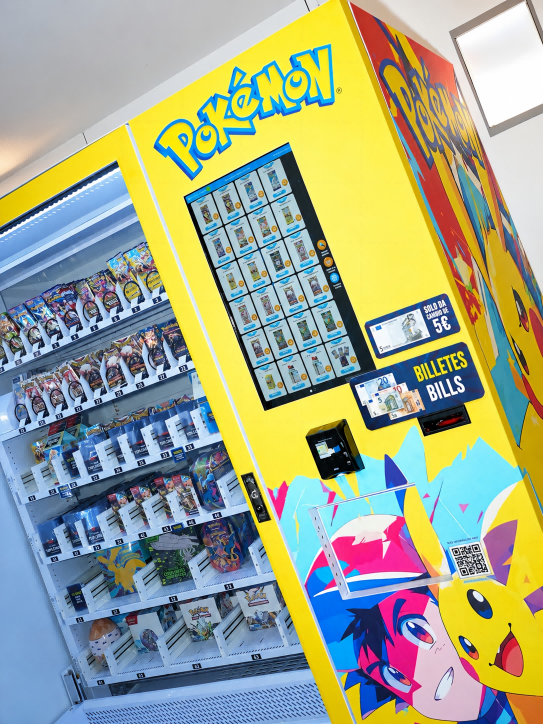 Spain Pokémon Vending Machine Case: Large Capacity TCG Vending Machine for Pokémon Cards and Toys